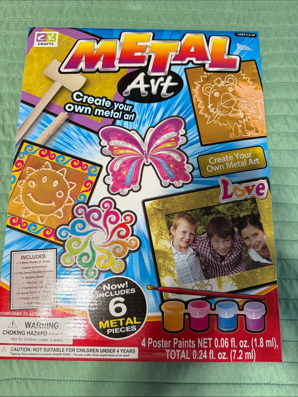 Craft Metal Art Kit - Pink, Blue, Yellow, Gold, Purple
